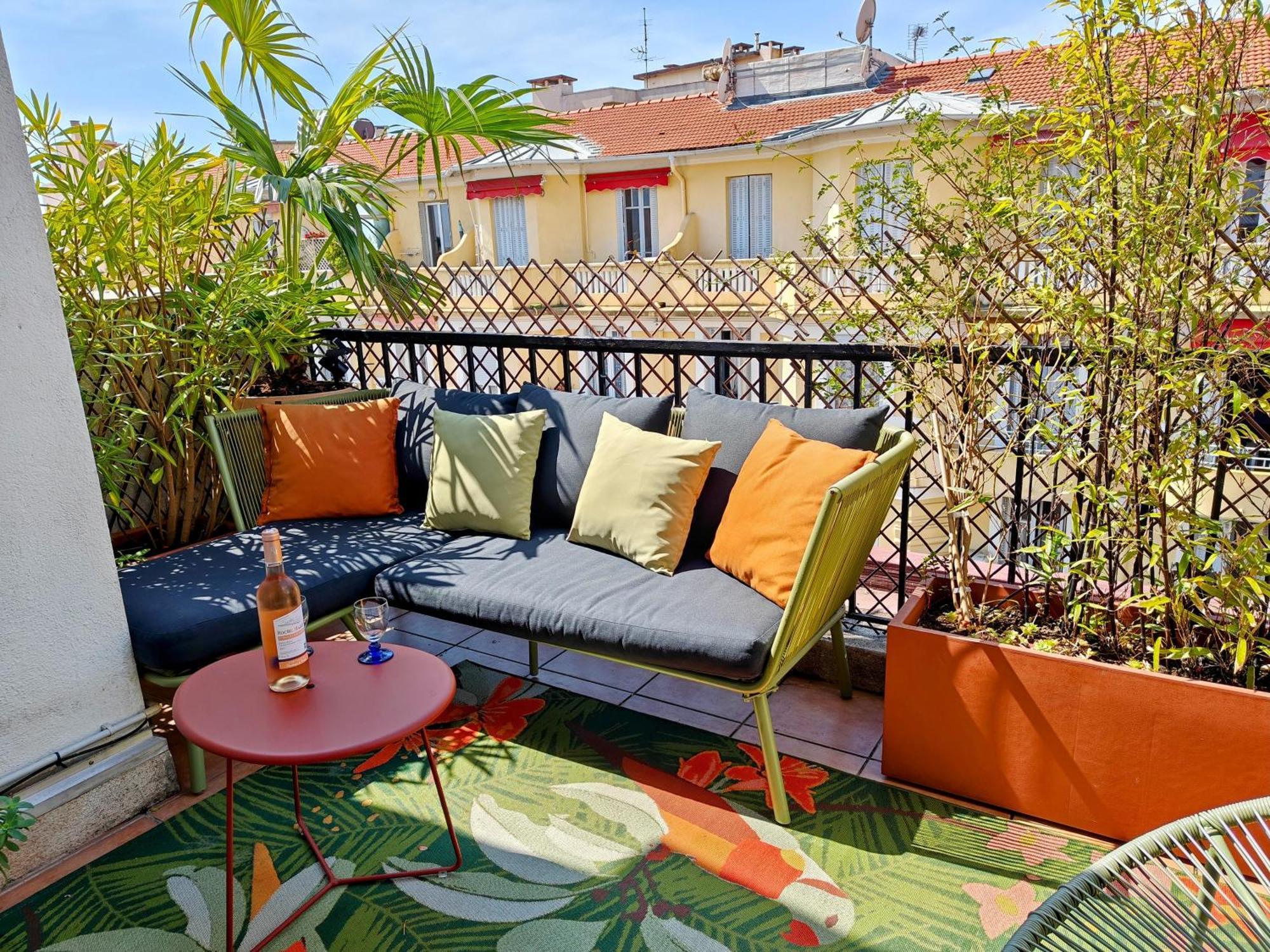 Cozy Roof Terrace Near Promenade Des - Ac Appartement Nice